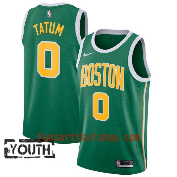 Boston Celtics Trikot Jayson Tatum 0 2018-19 Nike Grün Swingman - Kinder
